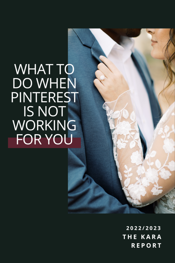If you are trying to get clients for your wedding business and Pinterest marketing is not working for you, it's one of two reasons: your website isn't good or your Pinterest strategy needs updating in 2022.
