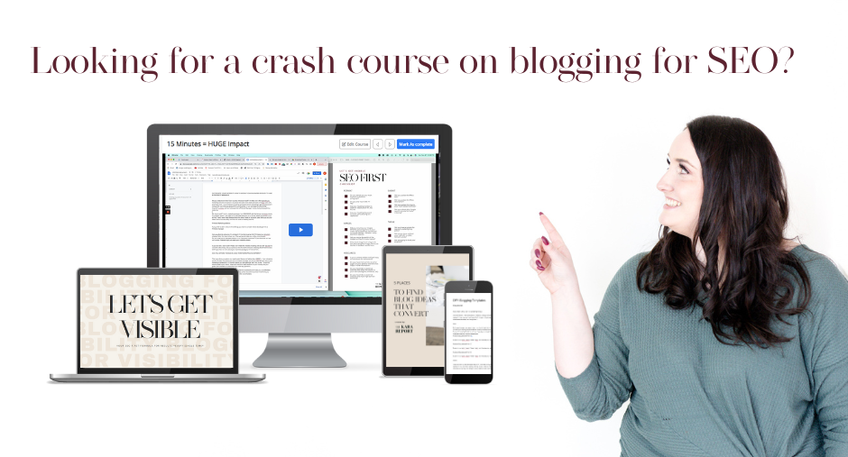 mini course on blogging for SEO banner