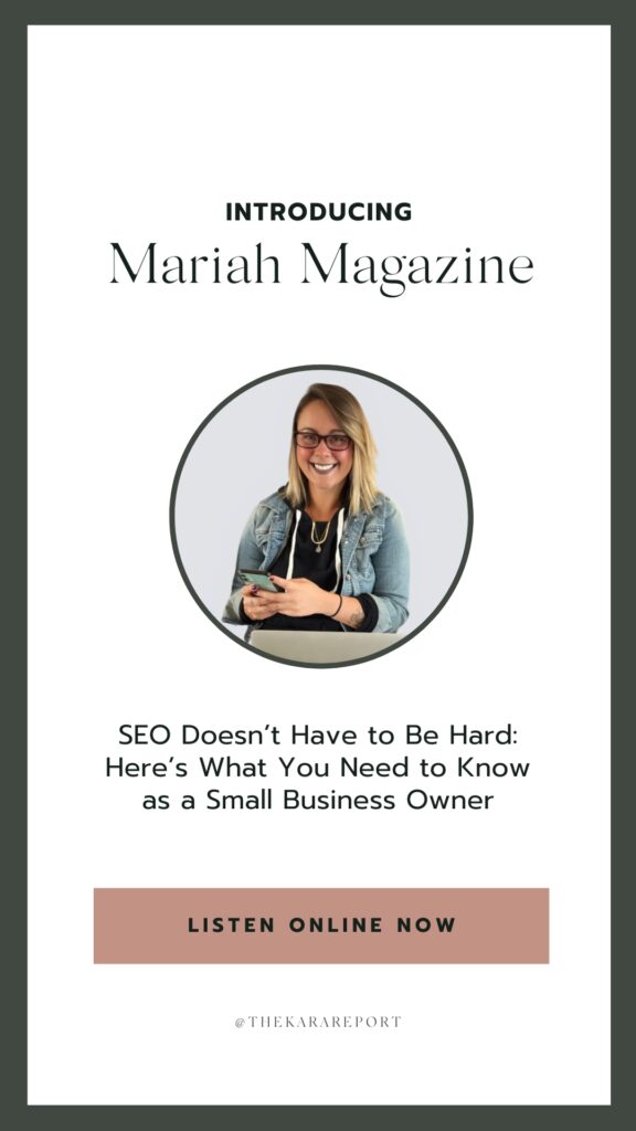 breaking down SEO with Mariah Magazine 