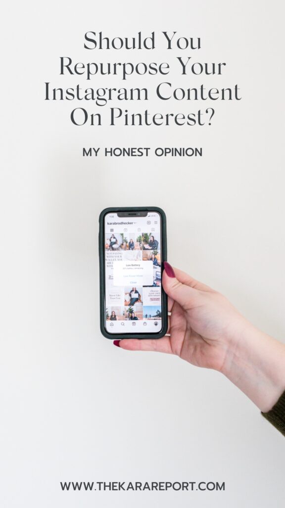 should you repurpose your instagram posts on Pinterest
