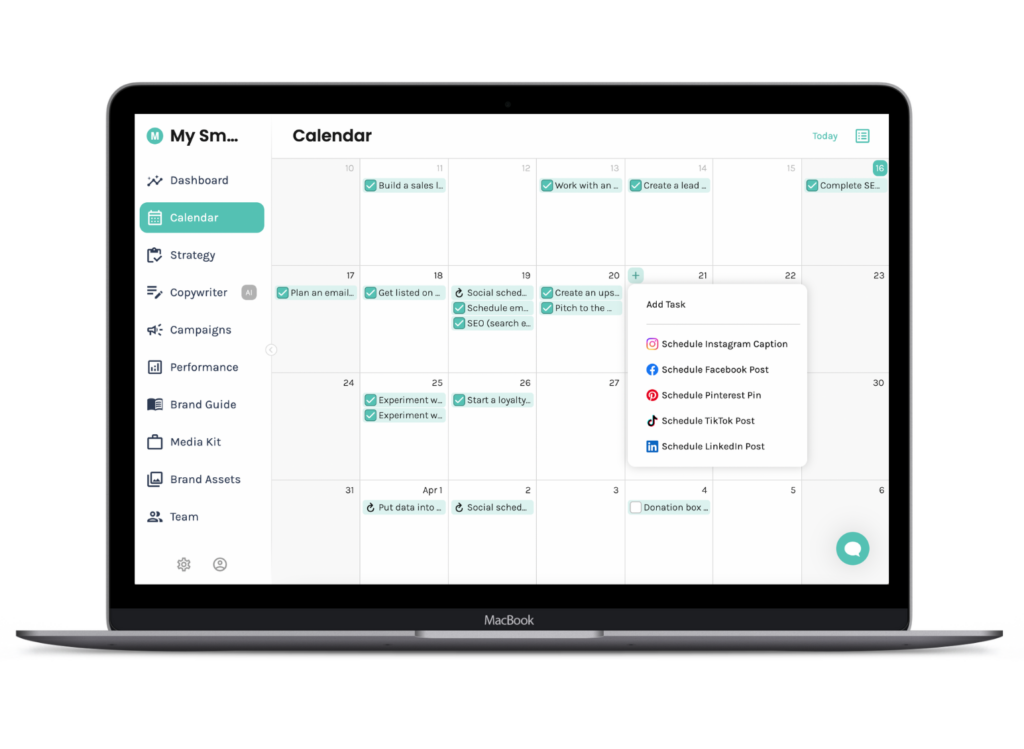 realistic marketing calendar for small business owners