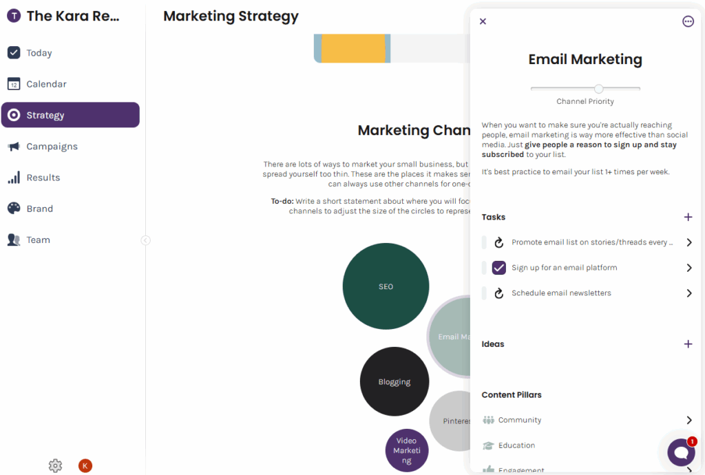 adjusting my 2026 marketing strategy inside Enji marketing software