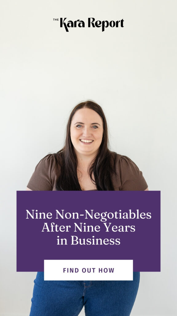 Kara shares 9 non-negotiables from a personal development for business owners