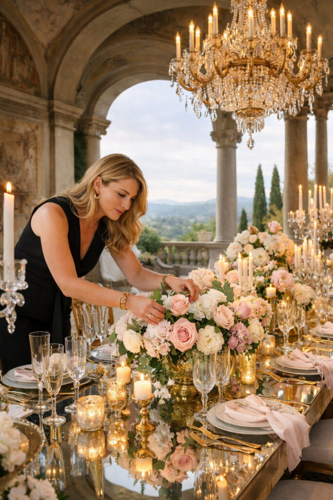 wedding planner benefiting from seo for wedding planners at an italian villa