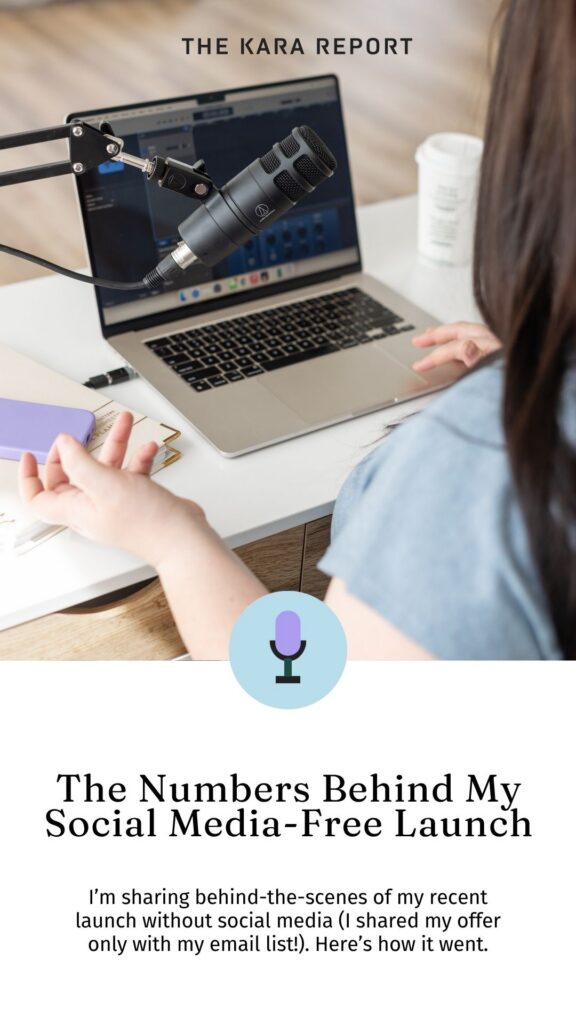 social media-free launch podcast