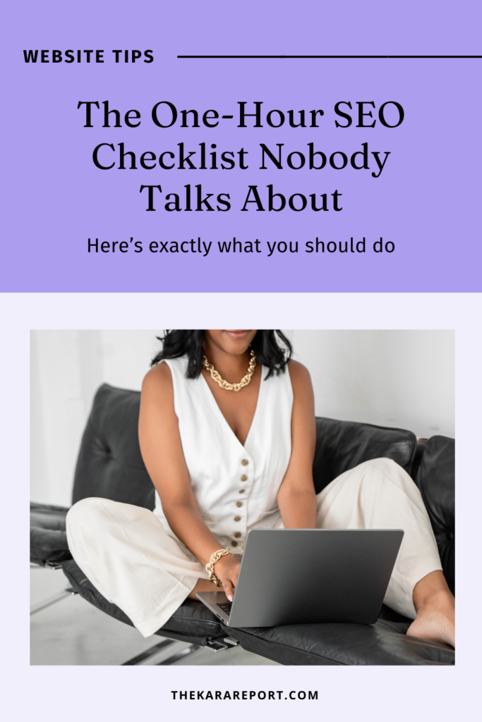 one hour to work on SEO ad